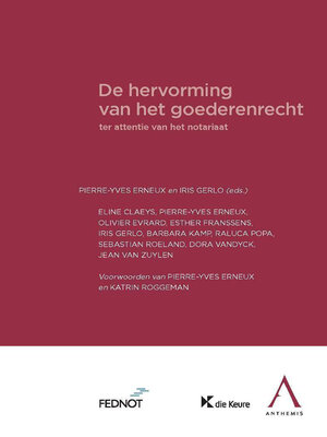 cover image of De hervorming van het goederenrecht ter attentie van het notariaat